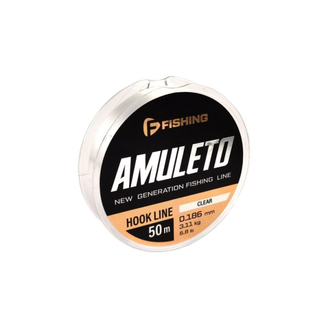 F-FISHING Леска Amuleto Hook Line Clear 50м 0,186мм 3,11кг 6,8lb F-FISHING Леска Amuleto Hook Line Clear 50м 0,186мм 3,11кг 6,8lb