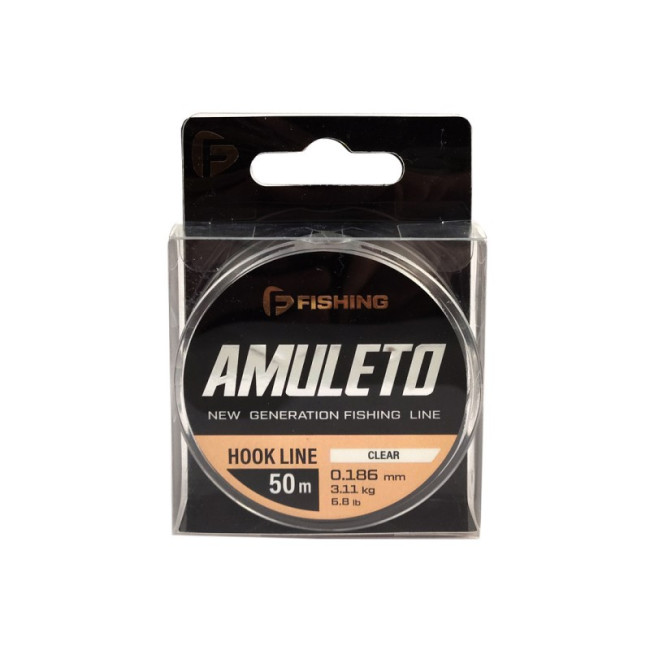 F-FISHING Леска Amuleto Hook Line Clear 50м 0,186мм 3,11кг 6,8lb фото-2 F-FISHING Леска Amuleto Hook Line Clear 50м 0,186мм 3,11кг 6,8lb фото-2