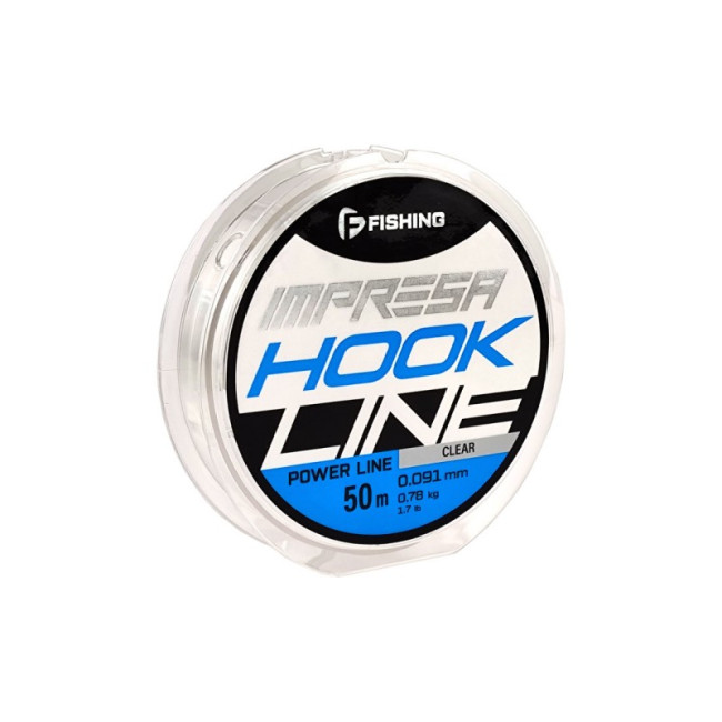 F-FISHING Леска Impresa Hook Line Clear 50м 0,091мм 0,78кг 1,7lb F-FISHING Леска Impresa Hook Line Clear 50м 0,091мм 0,78кг 1,7lb