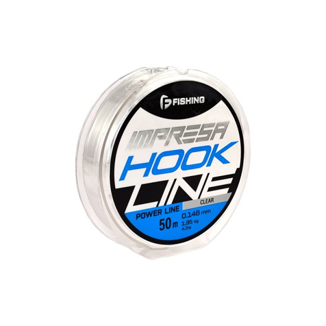 F-FISHING Леска Impresa Hook Line Clear 50м 0,148мм 1,95кг 4,3lb F-FISHING Леска Impresa Hook Line Clear 50м 0,148мм 1,95кг 4,3lb