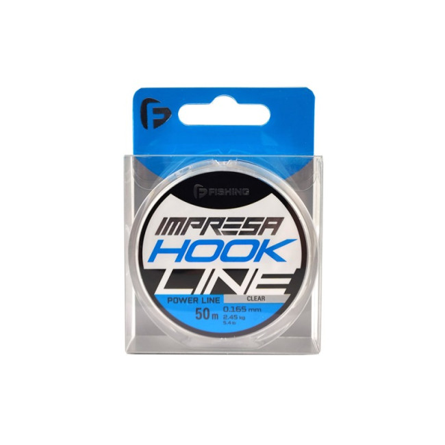F-FISHING Леска Impresa Hook Line Clear 50м 0,165мм 2,45кг 5,4lb фото-2 F-FISHING Леска Impresa Hook Line Clear 50м 0,165мм 2,45кг 5,4lb фото-2