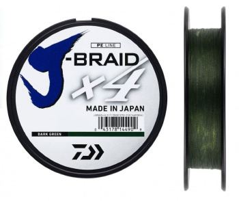 Плетеный шнур J-Braid X4 135м (14,4кг) 0,25мм green - фото