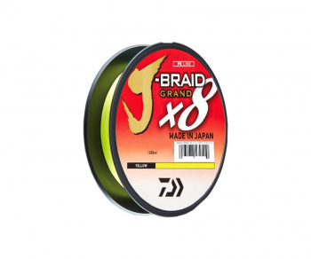 Плетеный шнур J-Braid Grand X8 135м (10кг) 0,16мм yellow - фото