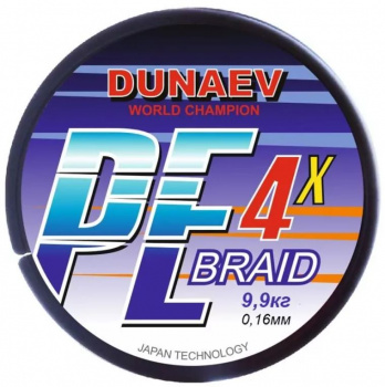 Шнур DUNAEV BRAID PE X4 150m 0.16мм - фото