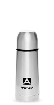 Термос классический для напитков с узким горлом и глухой пробкой, объем 0,35 л. Компактный размер - фото