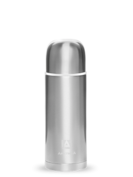 Термос для напитков с узким горлом и глухой пробкой, объем 1л. Дополнительная чашка в комплекте - фото