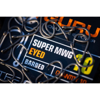 Крючок GURU Super MWG Eyed №14 с бородкой - фото