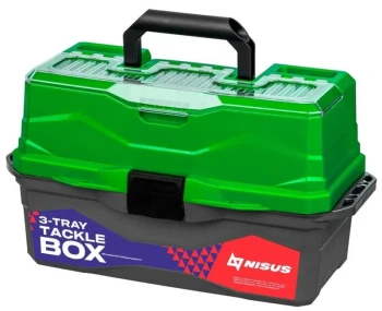 Ящик для снастей Tackle Box трехполочный зеленый Следопыт MB-BU-10 - фото